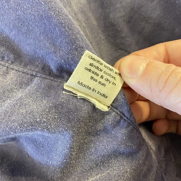 Magnolia Pearl Women’s Patch Cardigan Jacket Coat Blue Art Boho 3/4 Sleeve - Picture 11 of 12